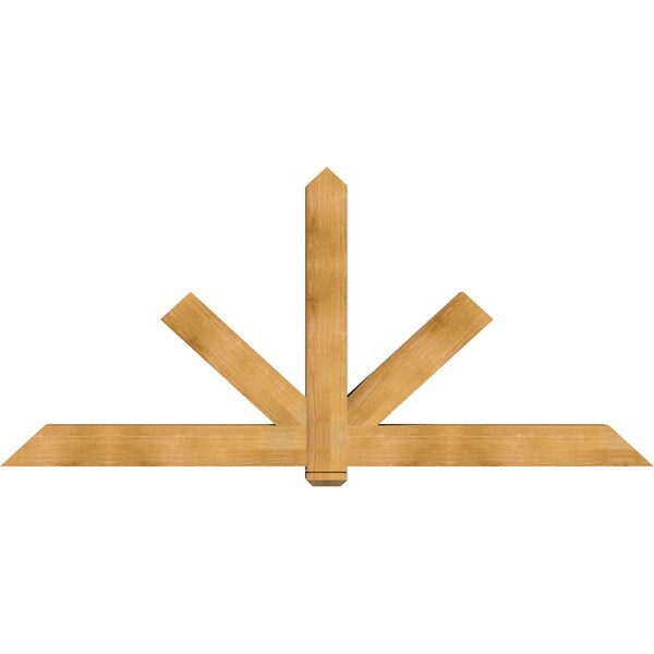 Ekena Millwork Kennewick Rough Sawn Timber Gable Bracket, Western Red Cedar, 96"W x 44"H x 6"D x 6"F, 11/12 Pitch GBW096X44X0606KEN00RWR - main